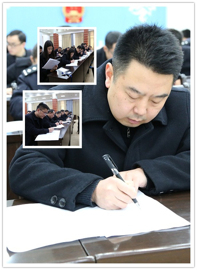 利川市法院积极参加全市2017年政法机关纪律作风教育整训活动参加法及测试.jpg